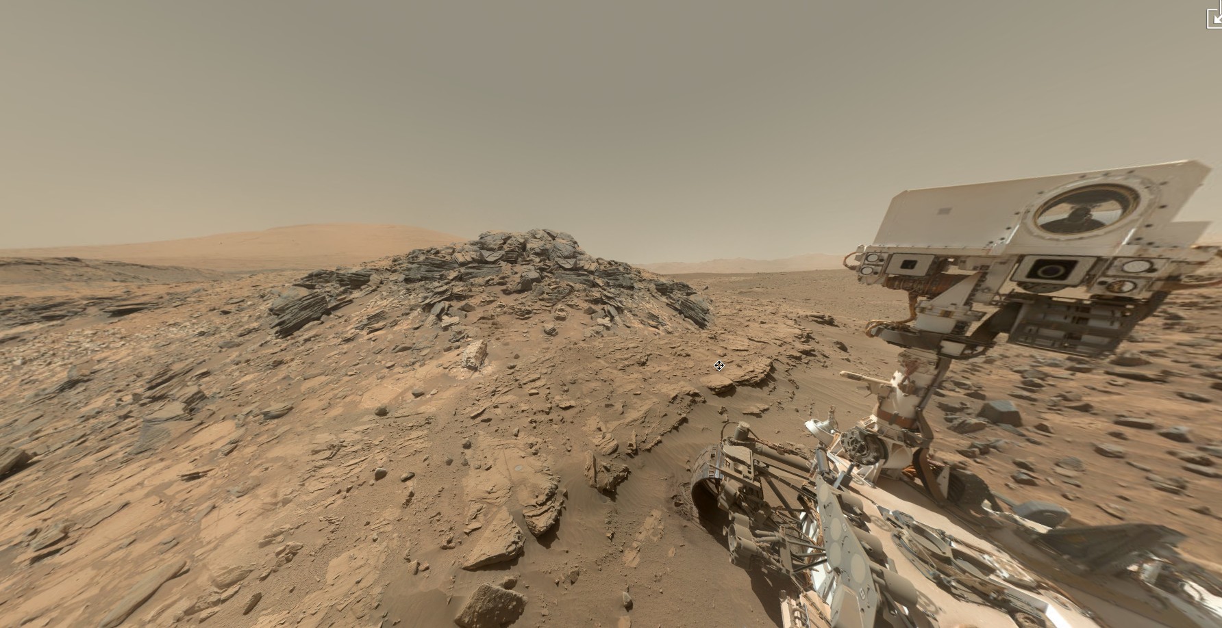 Selfie de Curiosity en visite virtuelle